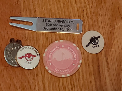 Stones River Country Club Murfreesboro TN golf White Visors Hat Markers