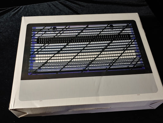 GeckoMan Black White Quiet Hybrid Spectrum Indoor 20w Bug Zapper w/2 Extra Bulbs