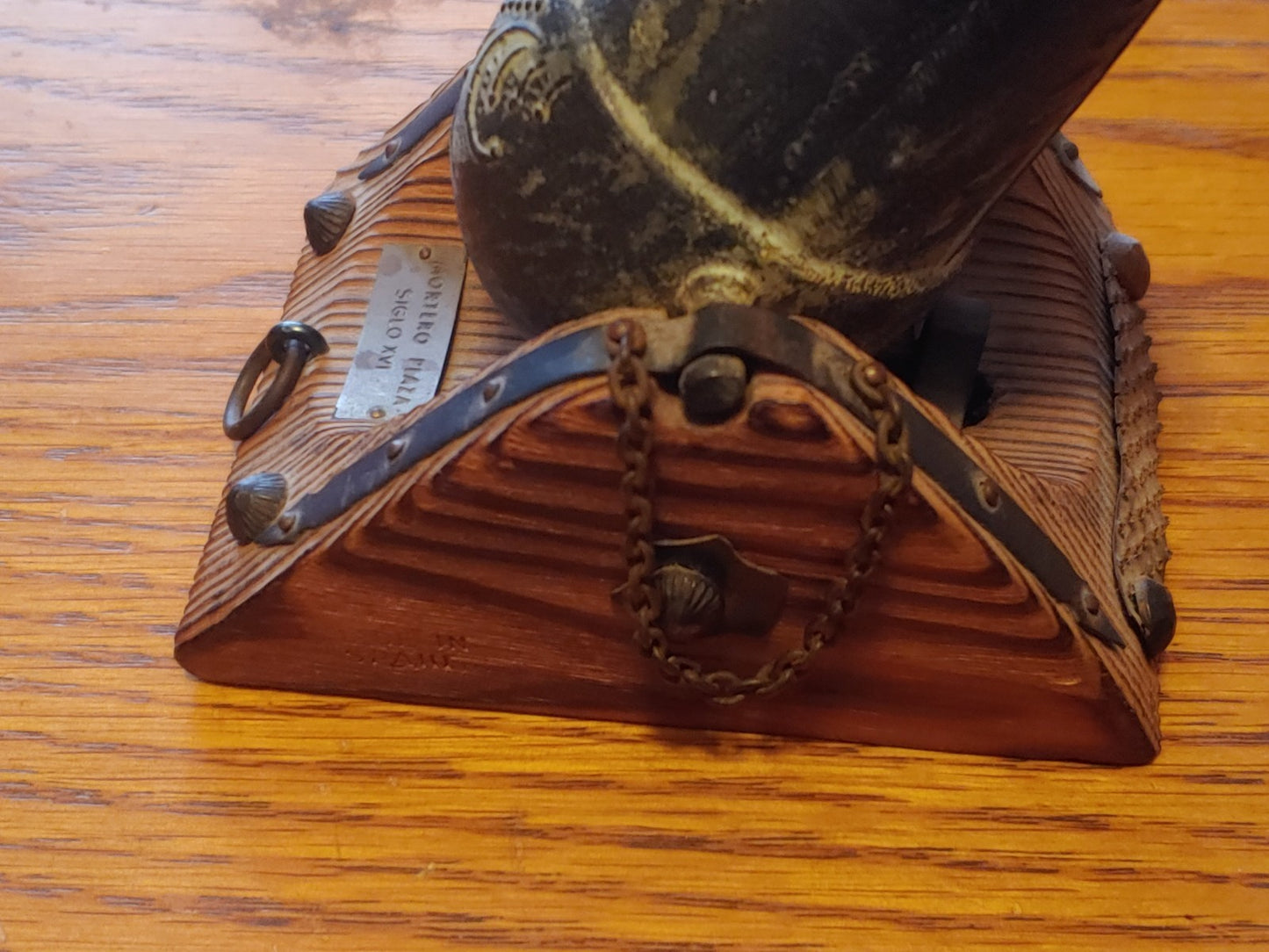 Vintage Mortero Plaza Siglo SVI Mini Cannon Wood and Metal