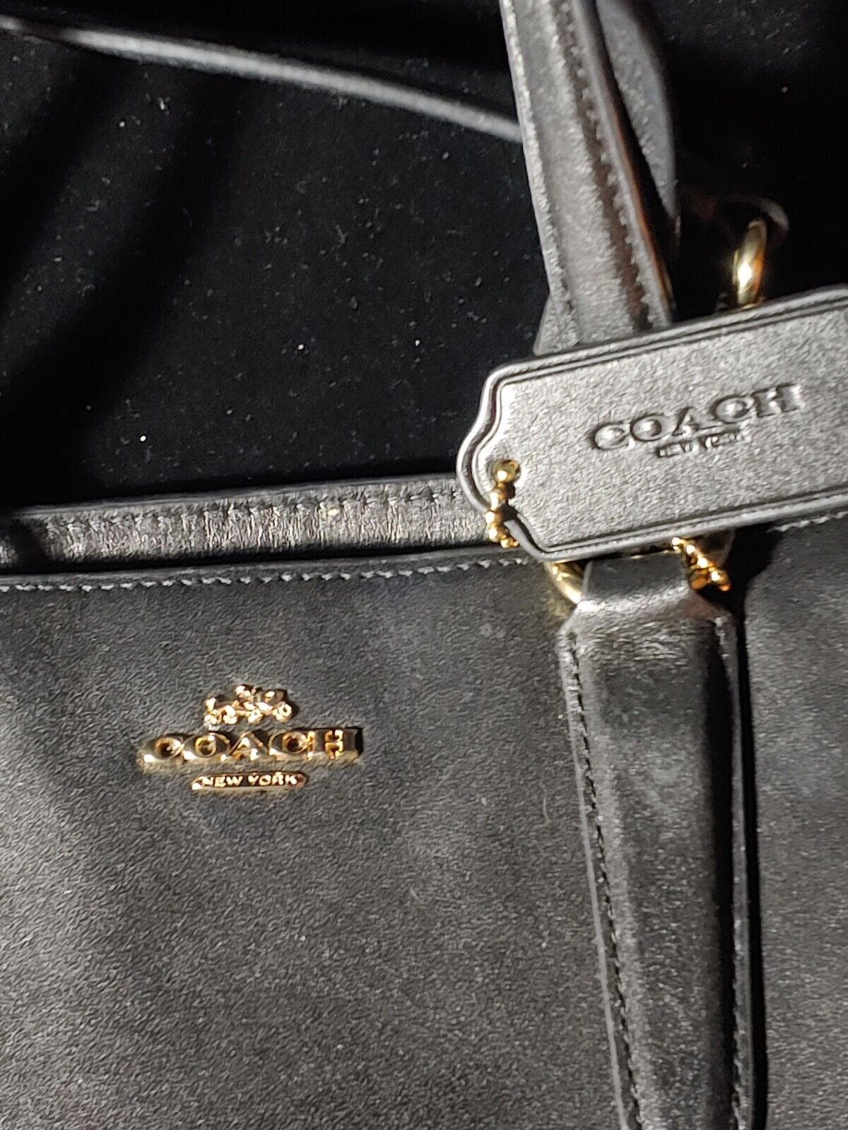 REDUCED! Black Soft Leather Top Handle Coach Bag