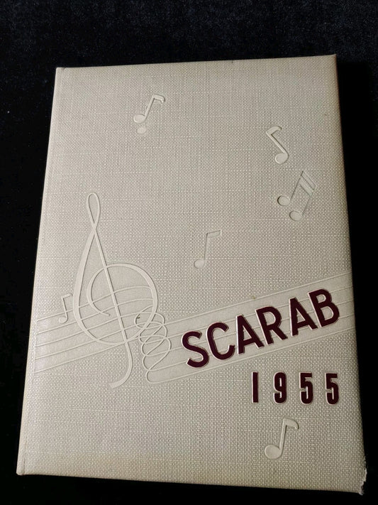 Vintage 1955 Scarab Benton Illinois High School Yearbook