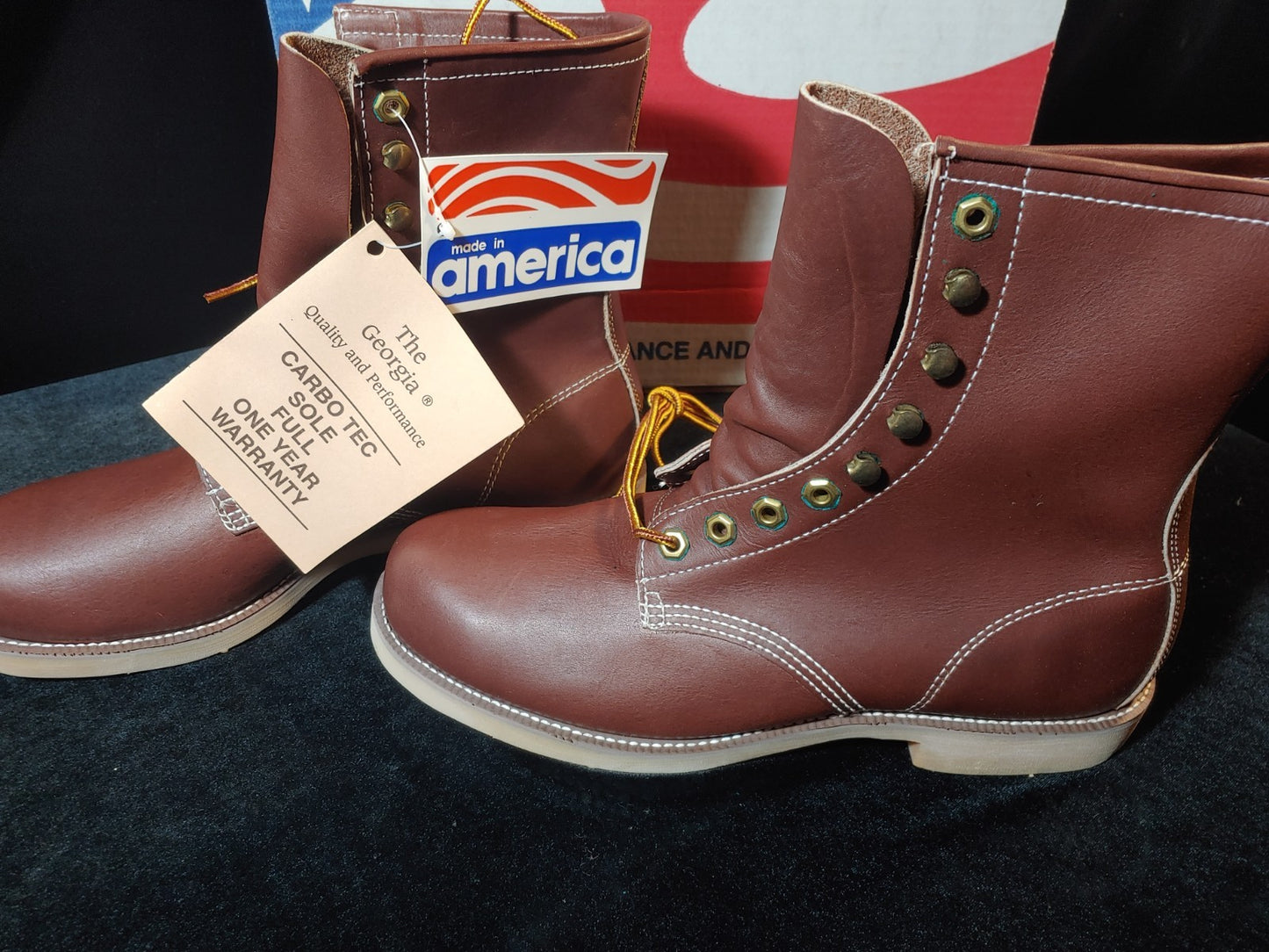 NEW! Georgia Industrial Boot CarboTec Water Resistant Leather Work Boot Size 10R