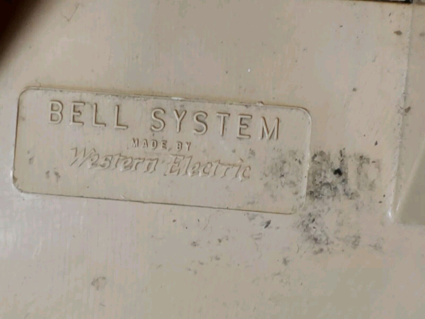 Vintage Bell System Western Electric Push Button Desk Phone Beige