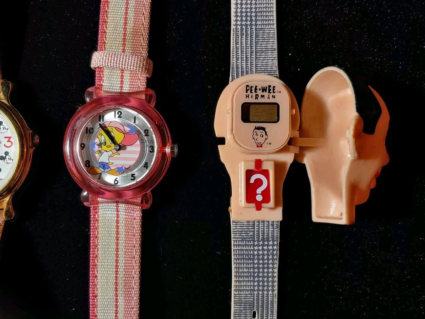 VINTAGE Disney MICKEY MOUSE Tweetie Bird PeeWee Watch Lot