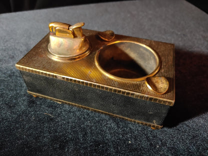 Vintage Evan's Brass tabletop lighter/ash tray