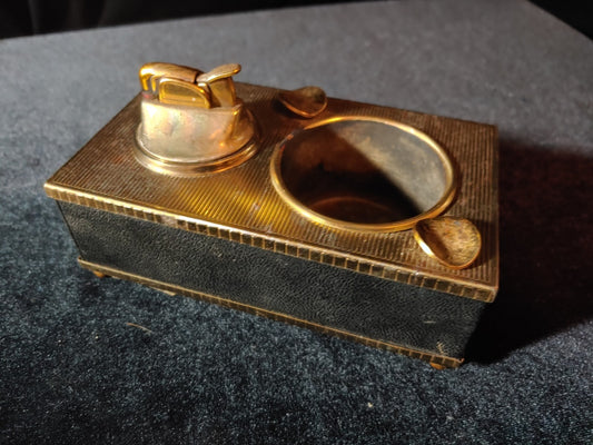 Vintage Evan's Brass tabletop lighter/ash tray