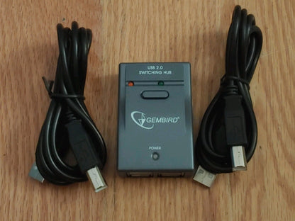 Gembird UH-5242 USB 2.0 4-Port Switching Hub with 2 USB to Printer Cables Silver