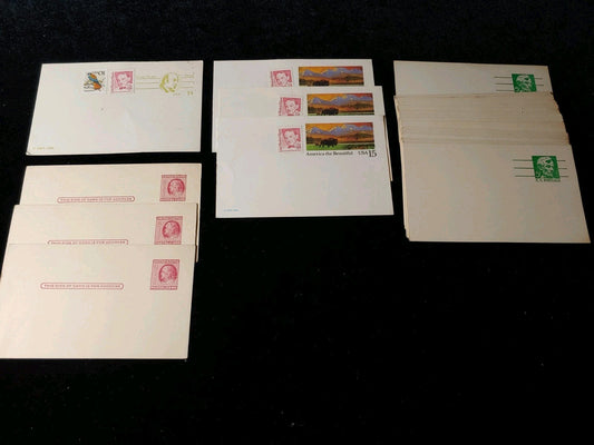 New! 30+ Vintage Pre-stamped Postcards Unused Postal Free Ship