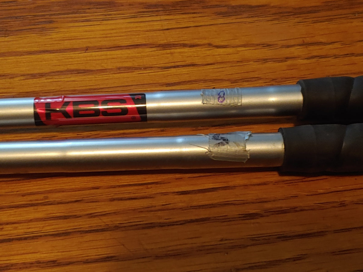 3 KBS Tour 90 Satin Finish KBS 90 Regular Flex Shafts 1 Uncut, 5 & 8 Irons