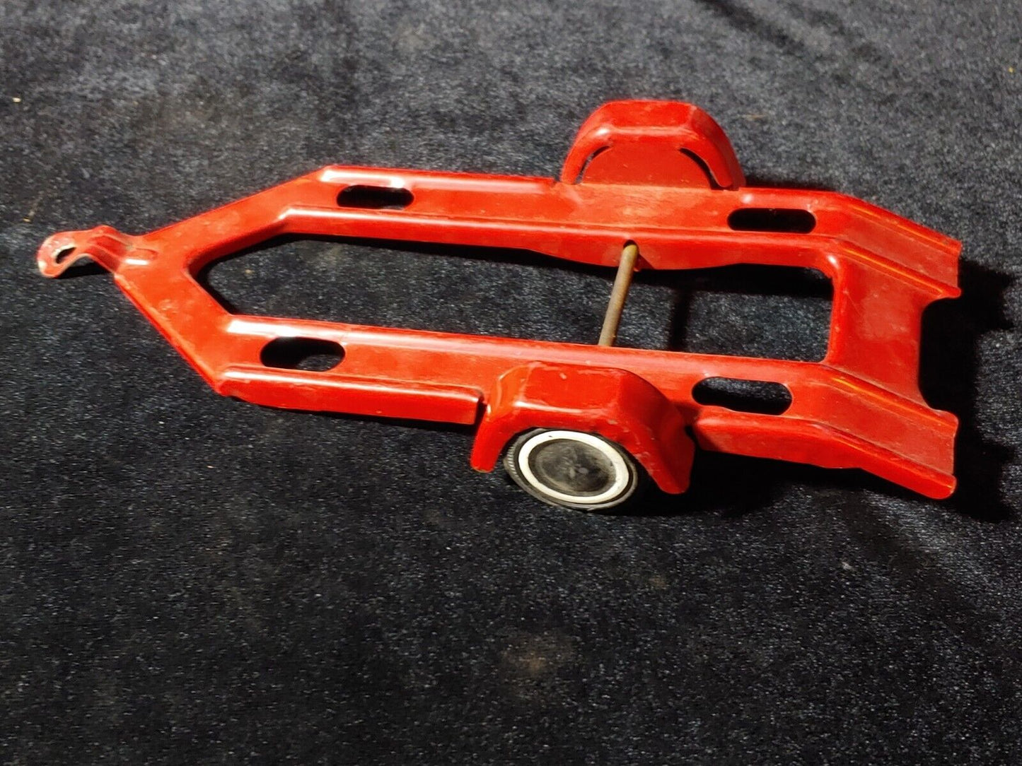 Vintage 60s Tonka 2-wheel Flatbed Car Trailer Red