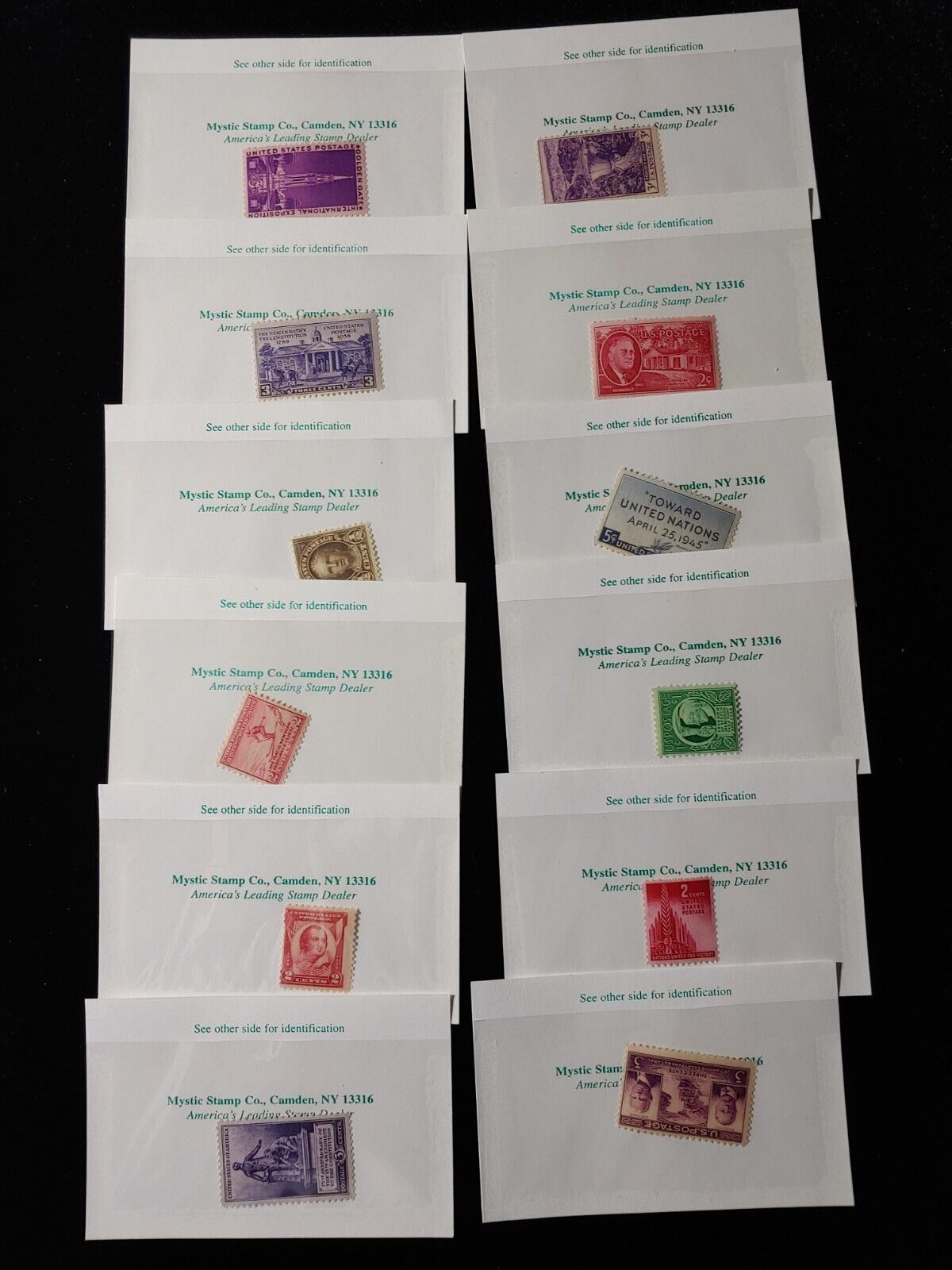 30 Classic Mint U.S. Stamps Mystic Stamp Co. plus free bonus