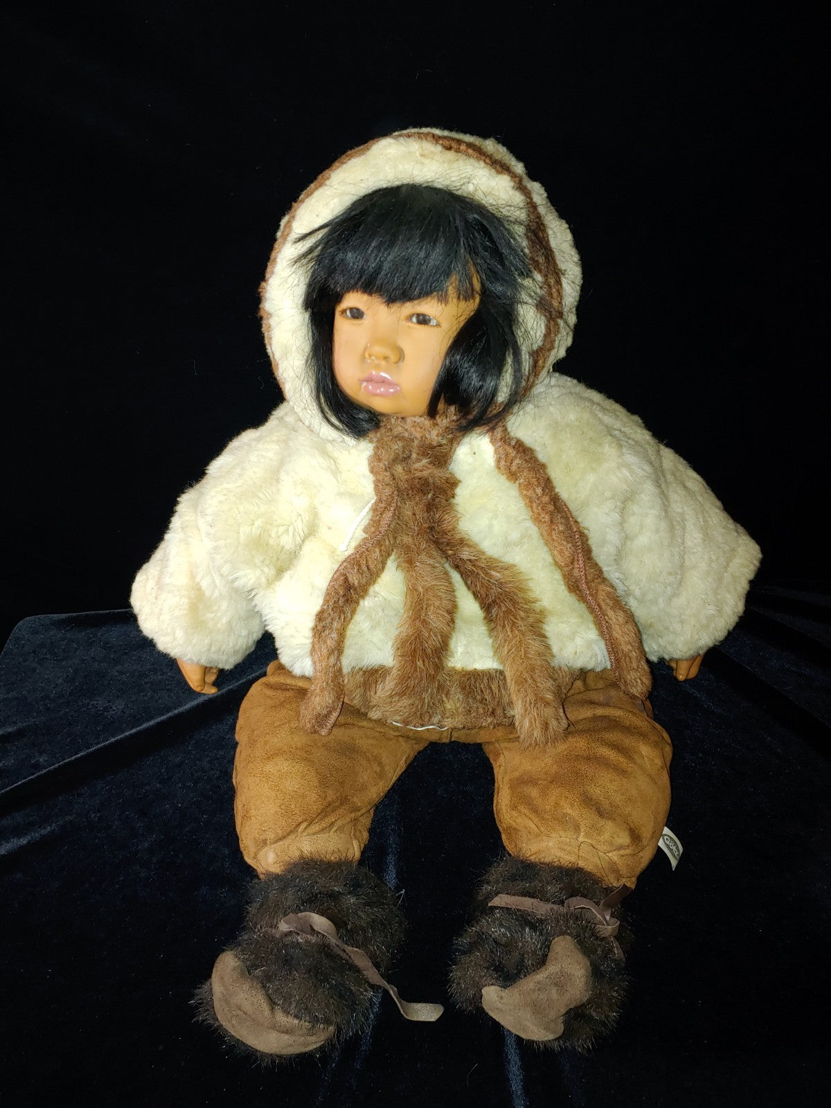 Gotz Carlos Eskimo Girl Doll Sheepskin* Coat Swede* Pants Large 24"