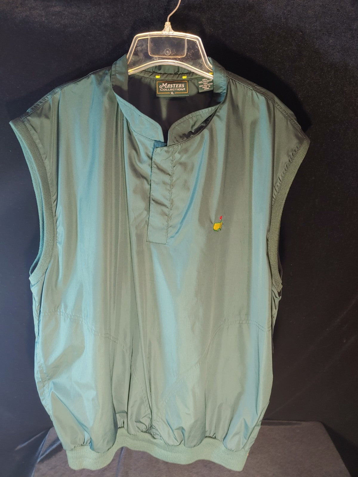 Masters Collection Augusta Men's Golf XL 1/4 Snap Vest Dark Green Peter Millar