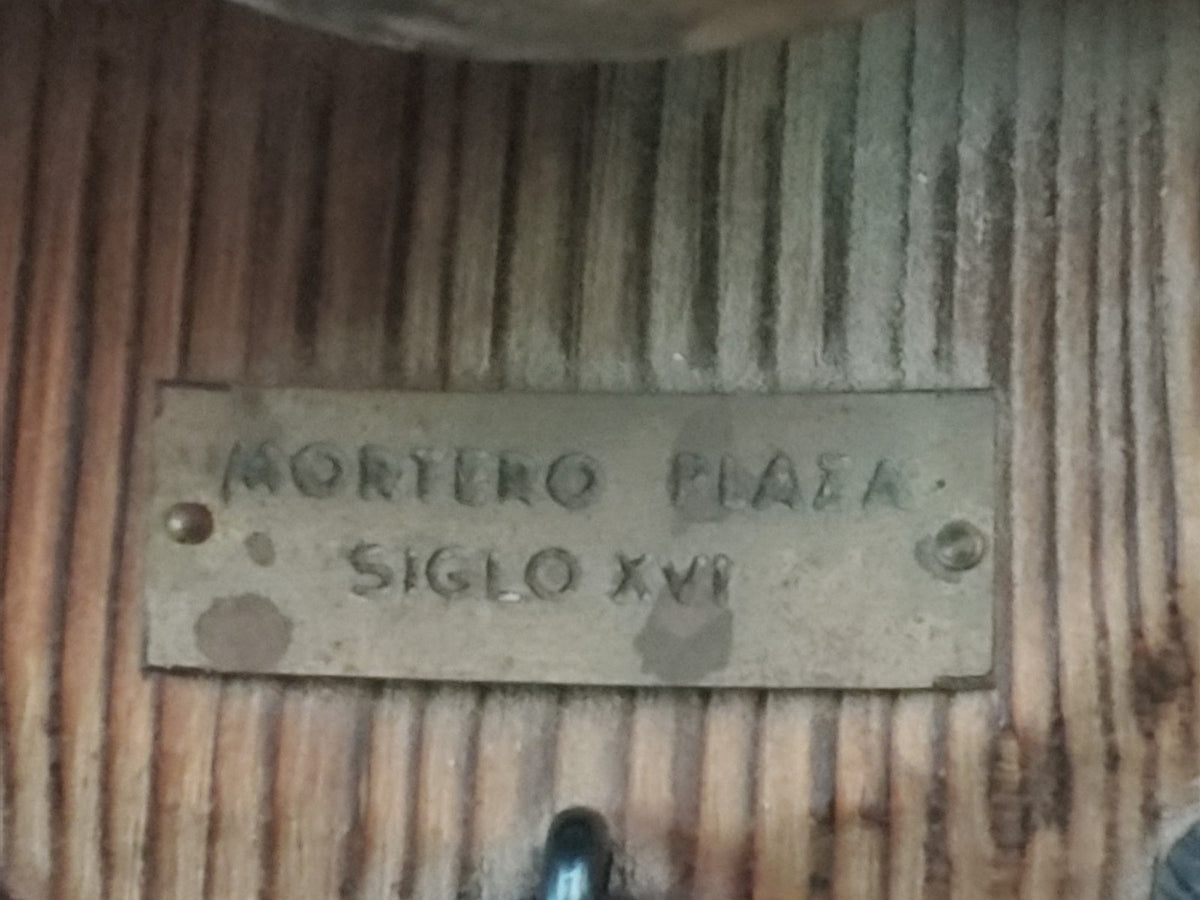 Vintage Mortero Plaza Siglo SVI Mini Cannon Wood and Metal