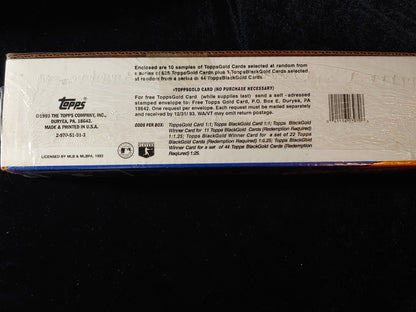 Vintage 1993 Topps MLB Trading Cards Complete Set Series 1 & 2- Sealed NOS
