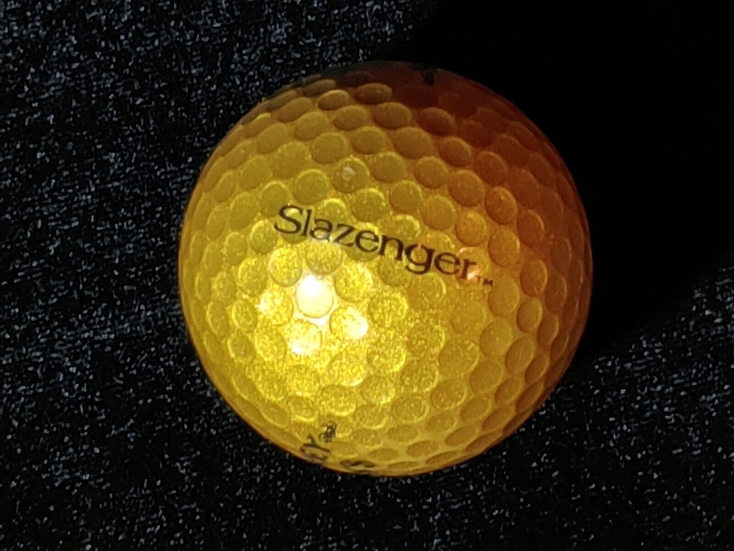 SLAZENGER MONEY $$$ Gold Metallic Golf Ball Excellent Condition