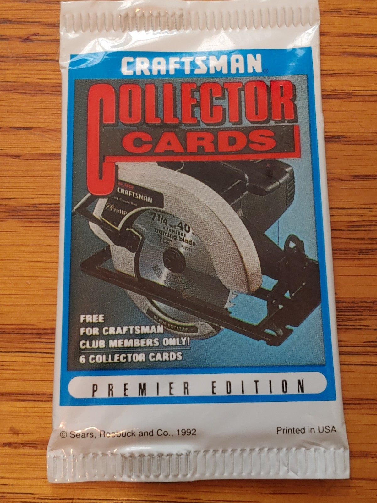 Sears Craftsman Collector Cards SEALED Pack Premier Edition 6 Cards 1992