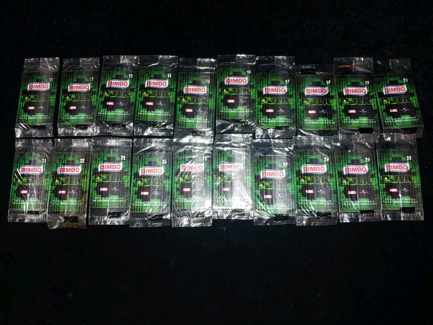 New! Sealed Bimbo 2003 Hulk Mini Trading Cards #11-30 RARE!