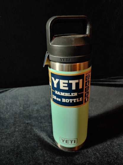 YETI Rambler 18 Oz Seafoam Bottle with Chug Cap New!