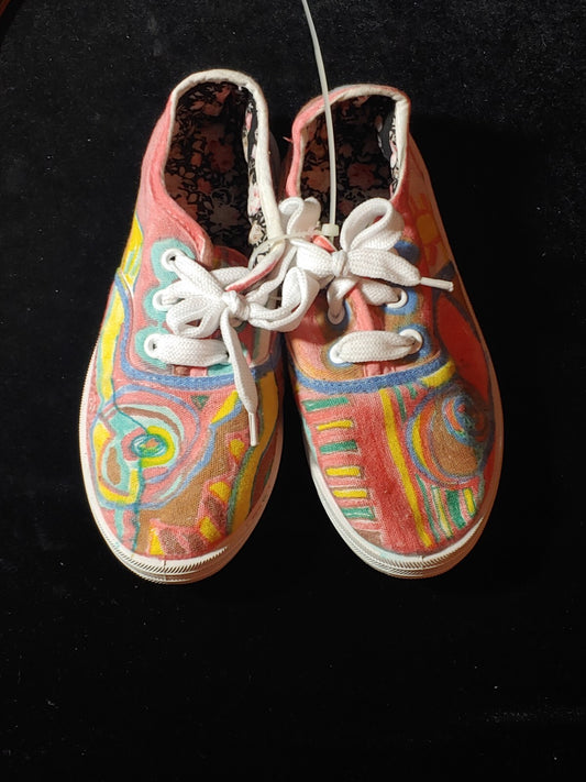 NEW! Vans Handmade Women's Shoes Tie Dye Sneakers Low Top Canvas Size 3