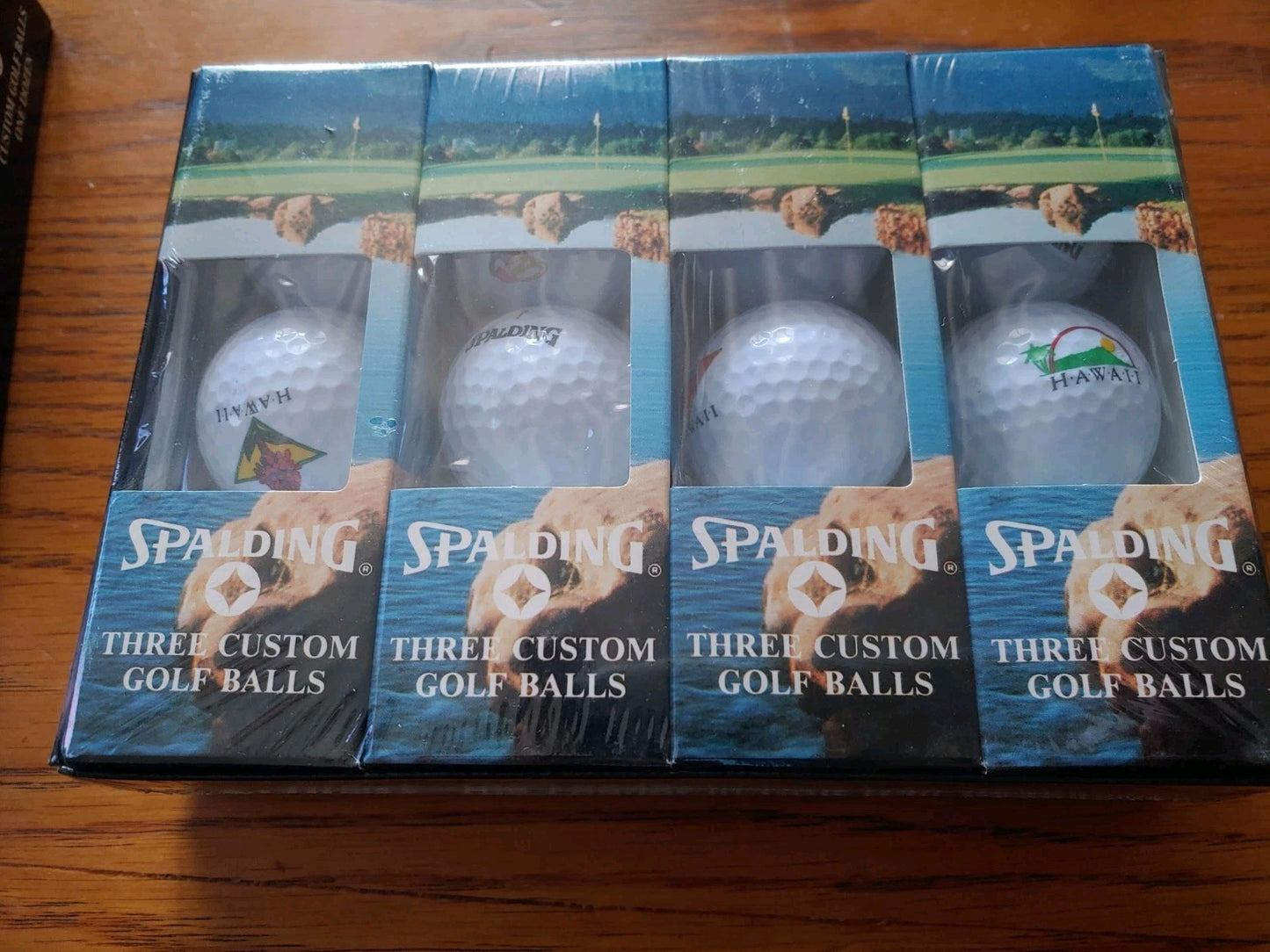 12 Sealed Vintage Spaulding Golf Balls Hawaii 4 Different Logos