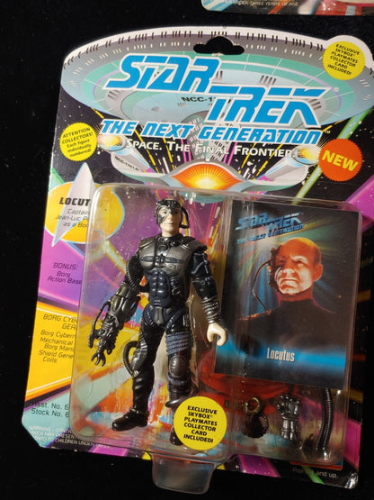 Star Trek The Next Generation Playmates Action Figures Noonian Soong, Data, Borg