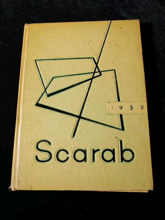 Vintage 1959 Scarab Benton Illinois High School Yearbook