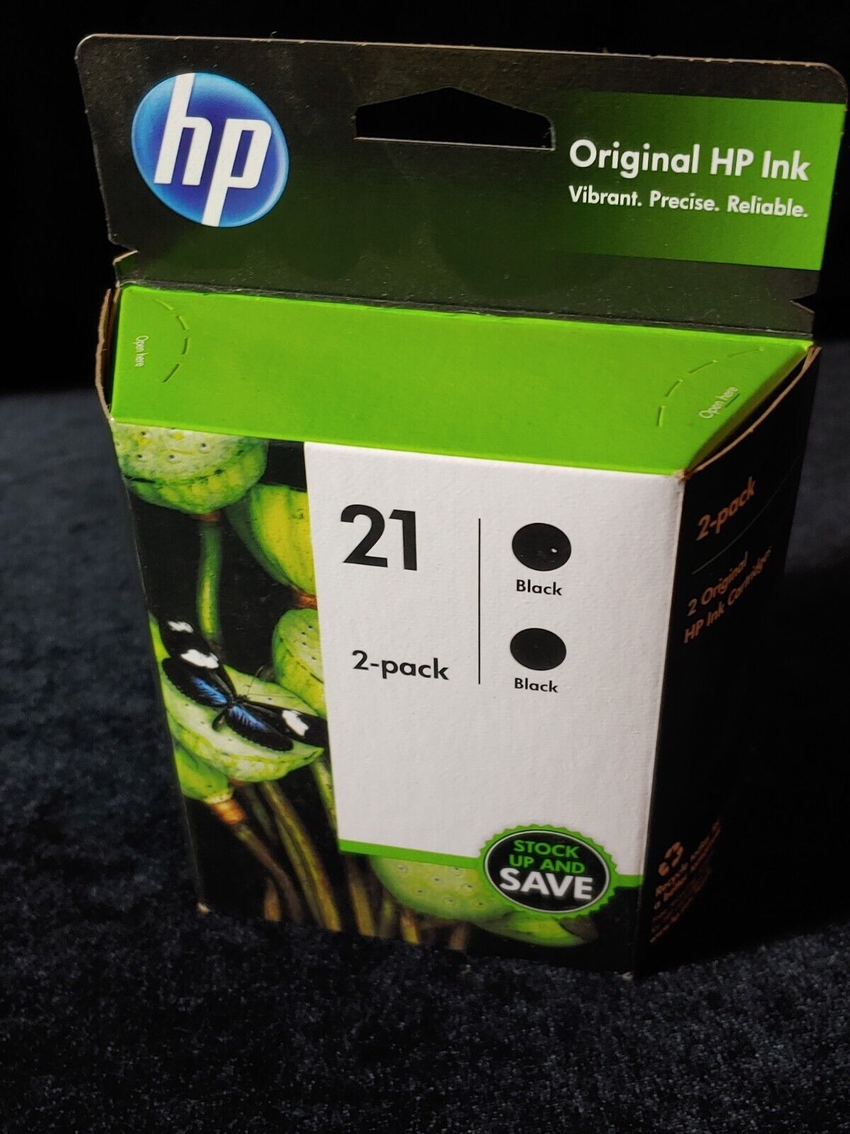 NEW! Genuine HP 21 Ink 2Pk Exp 8/22