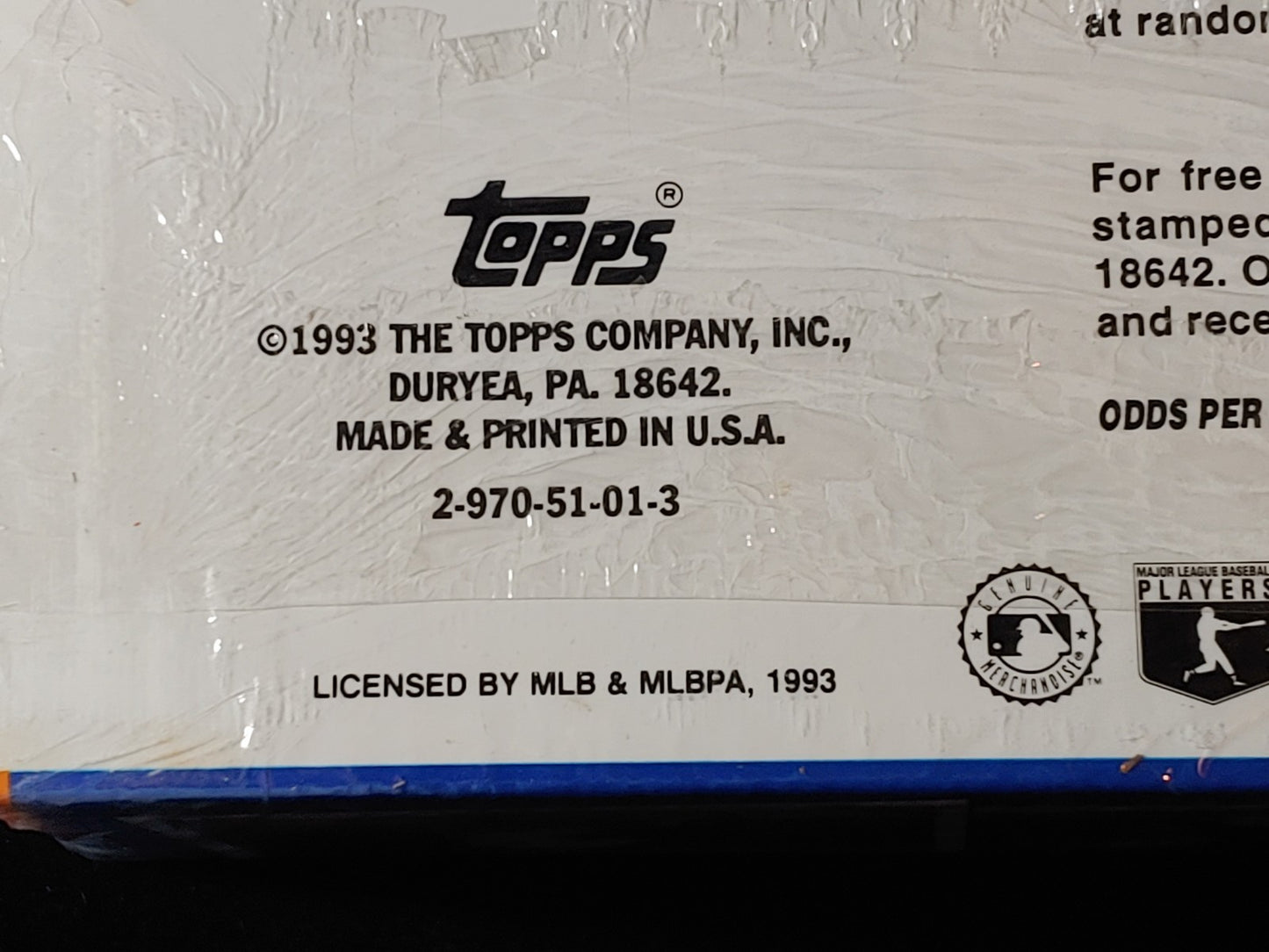 Vintage 1993 Topps MLB Trading Cards Complete Set Series 1 & 2- Sealed NOS