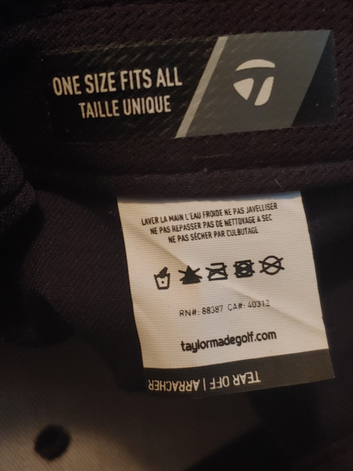 Taylormade TP5x Golf Hat Embroidered Black White Logos
