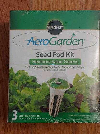 NEW! AeroGarden Seed Pod Kit Heirloom Salad Greens Sealed