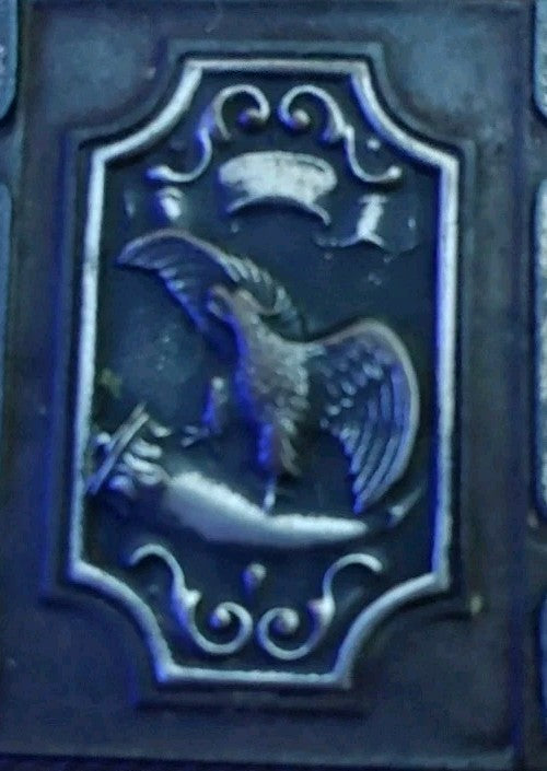 VINTAGE 40's 50's METAL MATCH SAFE VESTA CASE EAGLE 2" x 1"