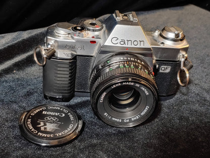 Vintage Canon AL-1 QF 35mm SLR Film Camera w/50mm 1.8 Lens