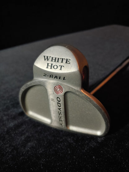 LH Odyssey White Hot 2-Ball Putter New Super Stroke Grip 34.5”