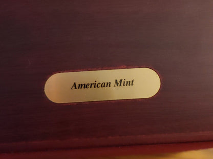 American Mint Presidential Coin Proof Set Wood Storage Box 12 Slots Box Only