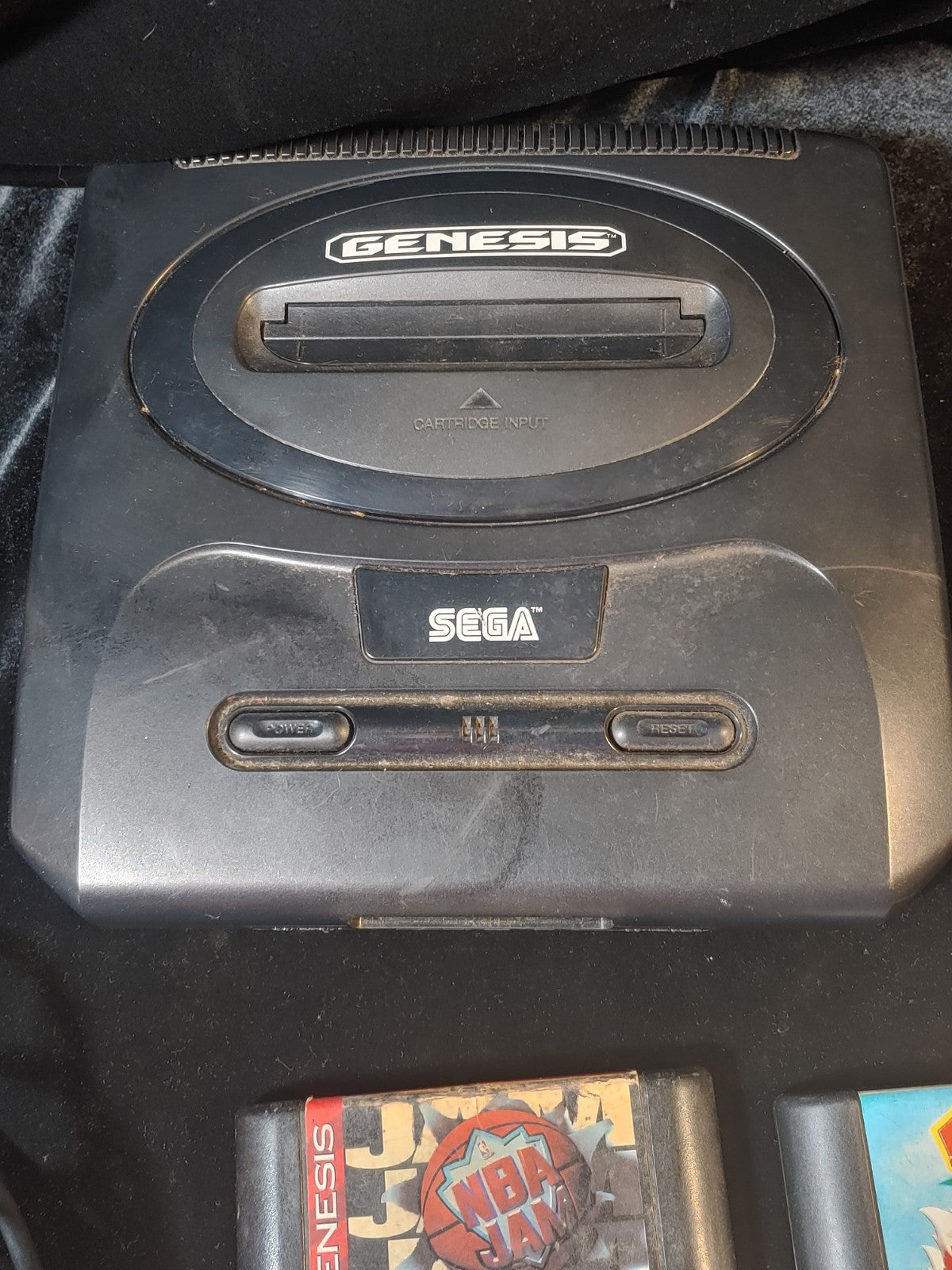 SEGA Genesis MK-1631 Black Console 2 Controllers RF Unit AC 10 Games