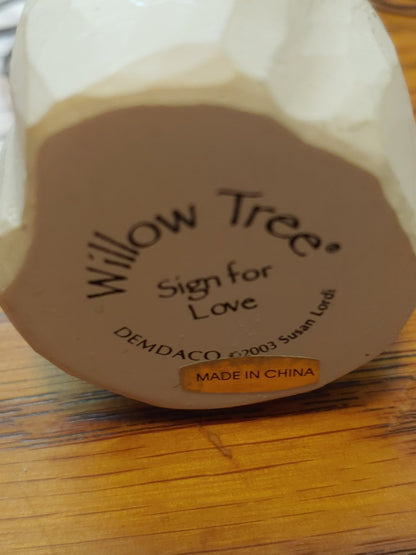 Willow Tree Angel Sign For Love 2003 Susan Lordi Figurine