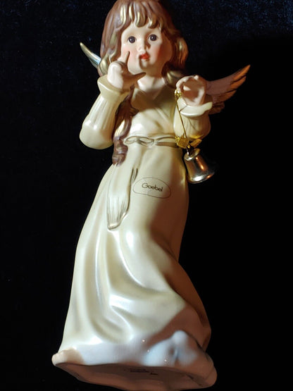 Goebel Figurine 17"  Angel W/Bell with Original Box Excellent Condition