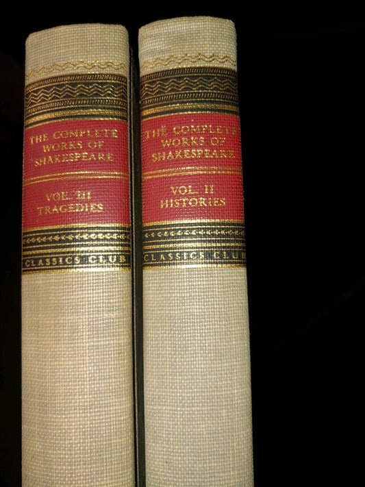 WORKS OF WILLIAM SHAKESPEARE Volumes 2 & 3 1965 Classics Club WALTER BLACK