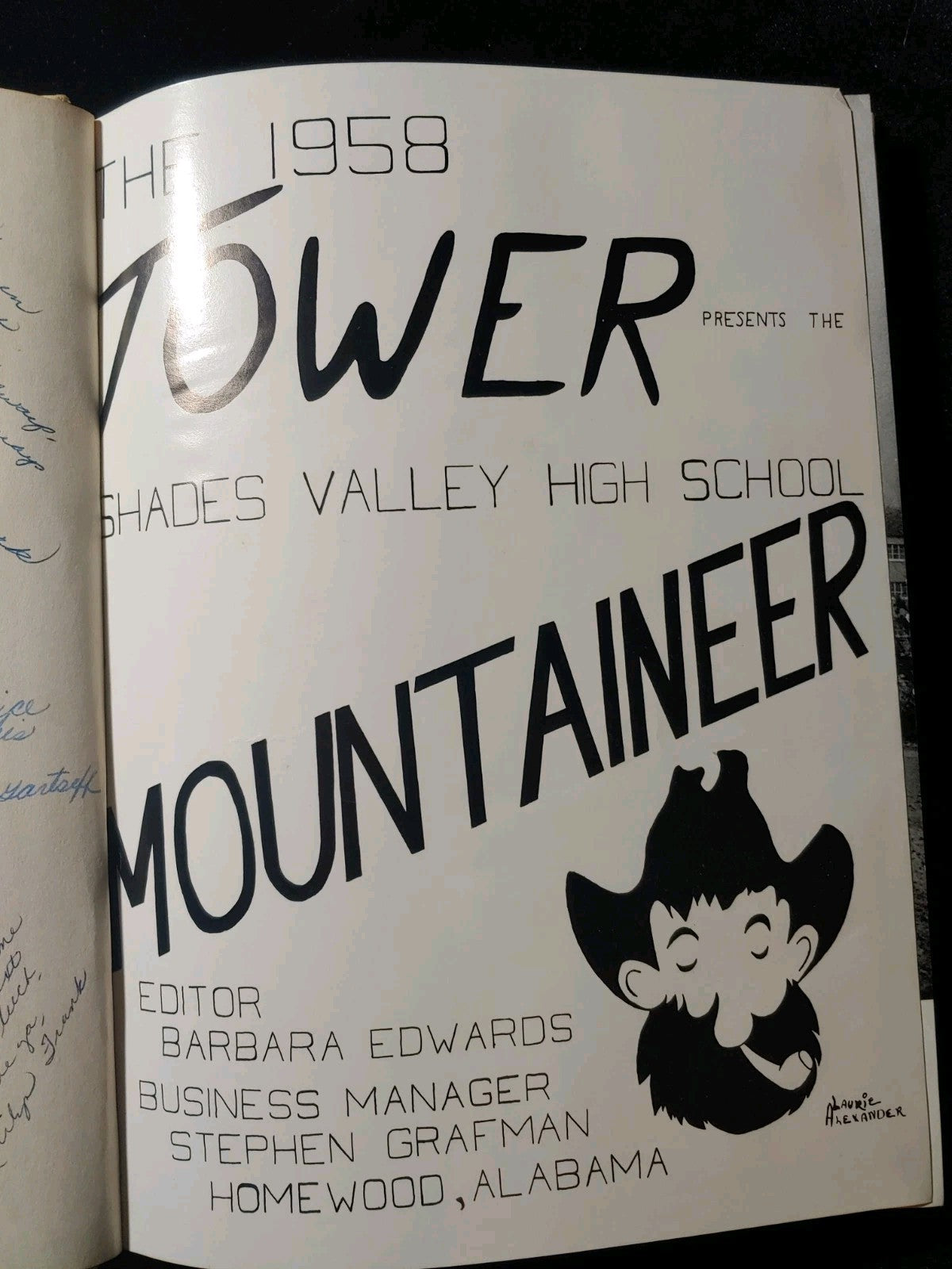 Vintage 1958 Shades Valley High School Birmingham Alabama Yearbook Annual