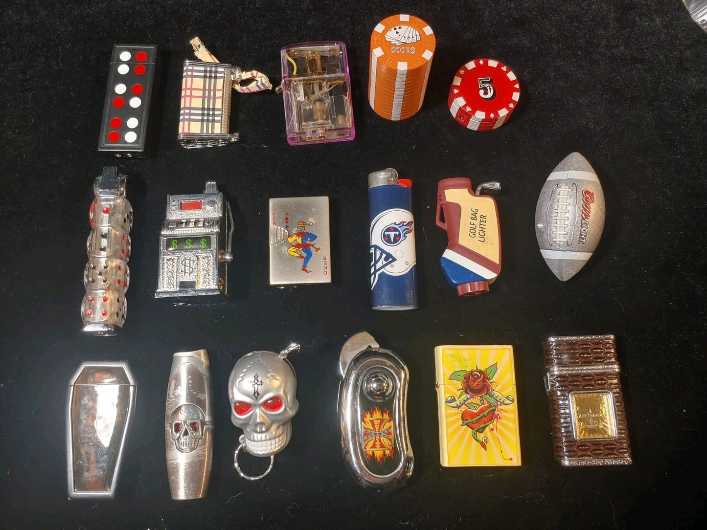 Novelty Used Butane Lighter Lot Untested Great Condition