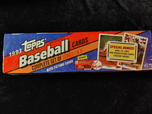 Vintage 1993 Topps MLB Trading Cards Complete Set Series 1 & 2- Sealed NOS