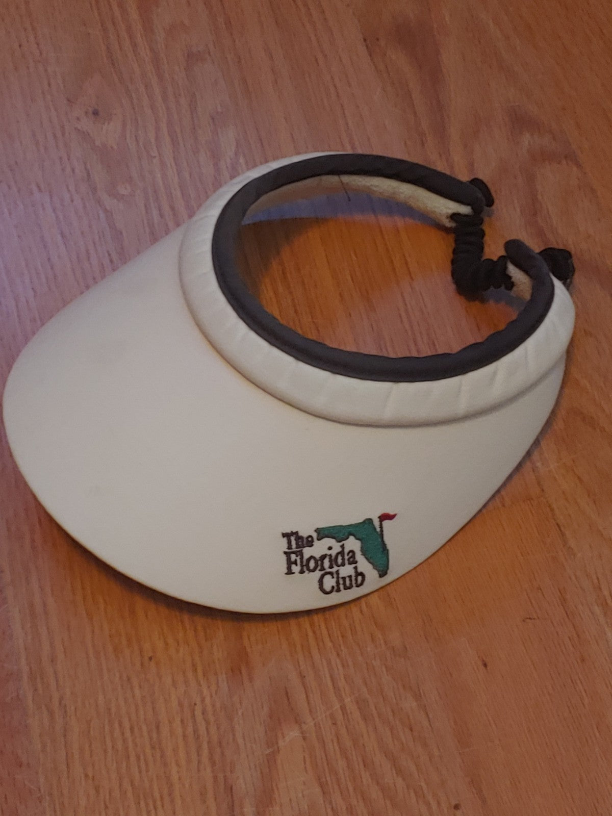The Florida Club White Golf Visor Corded