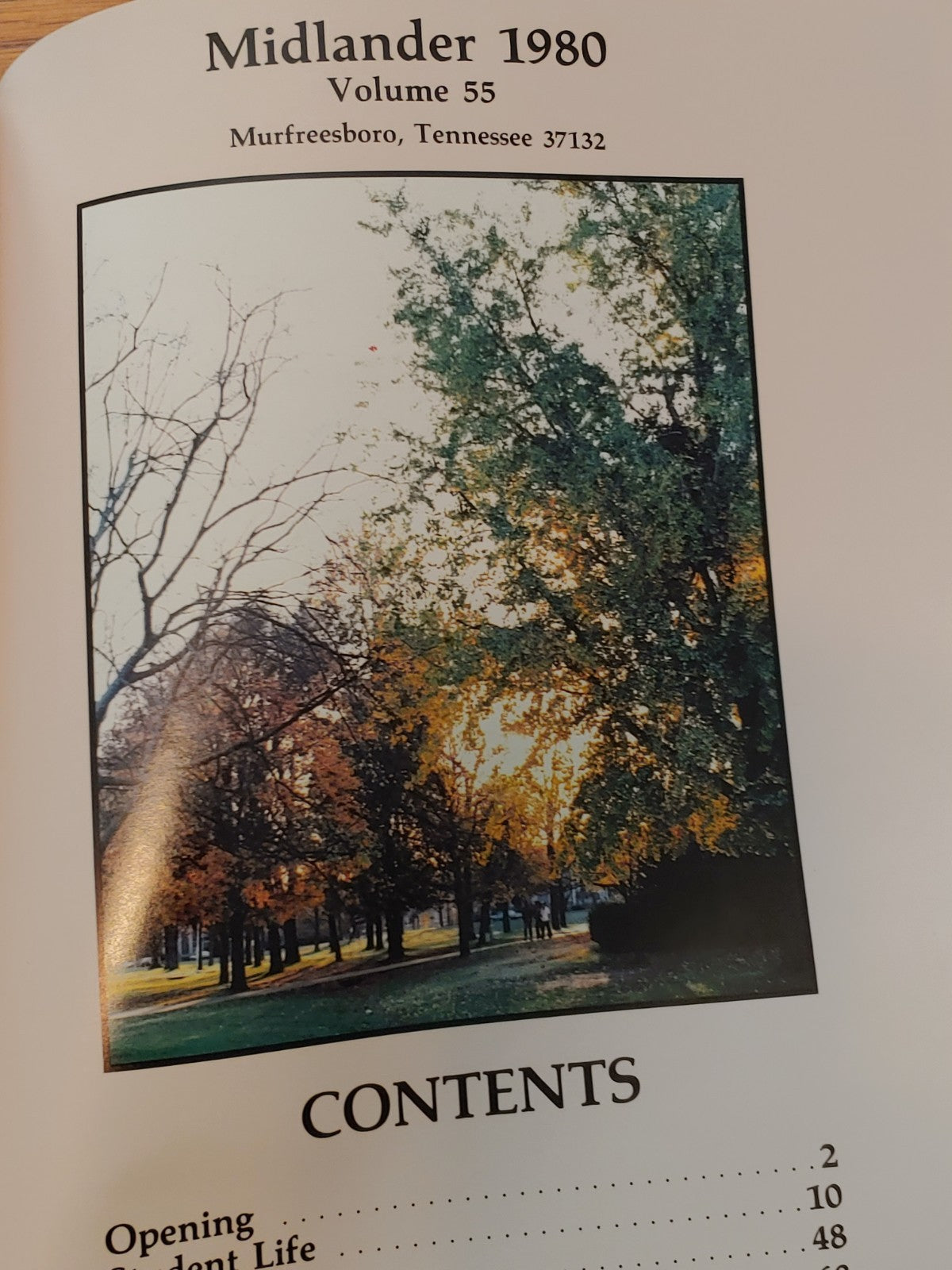 Vintage 1980 MTSU Midlander Annual Yearbook Clean