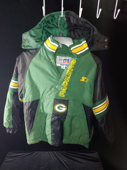 NFL Green Bay Packers Starter Pro-Line Jacket Pullover Youth S Half Zip