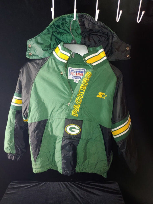NFL Green Bay Packers Starter Pro-Line Jacket Pullover Youth S Half Zip