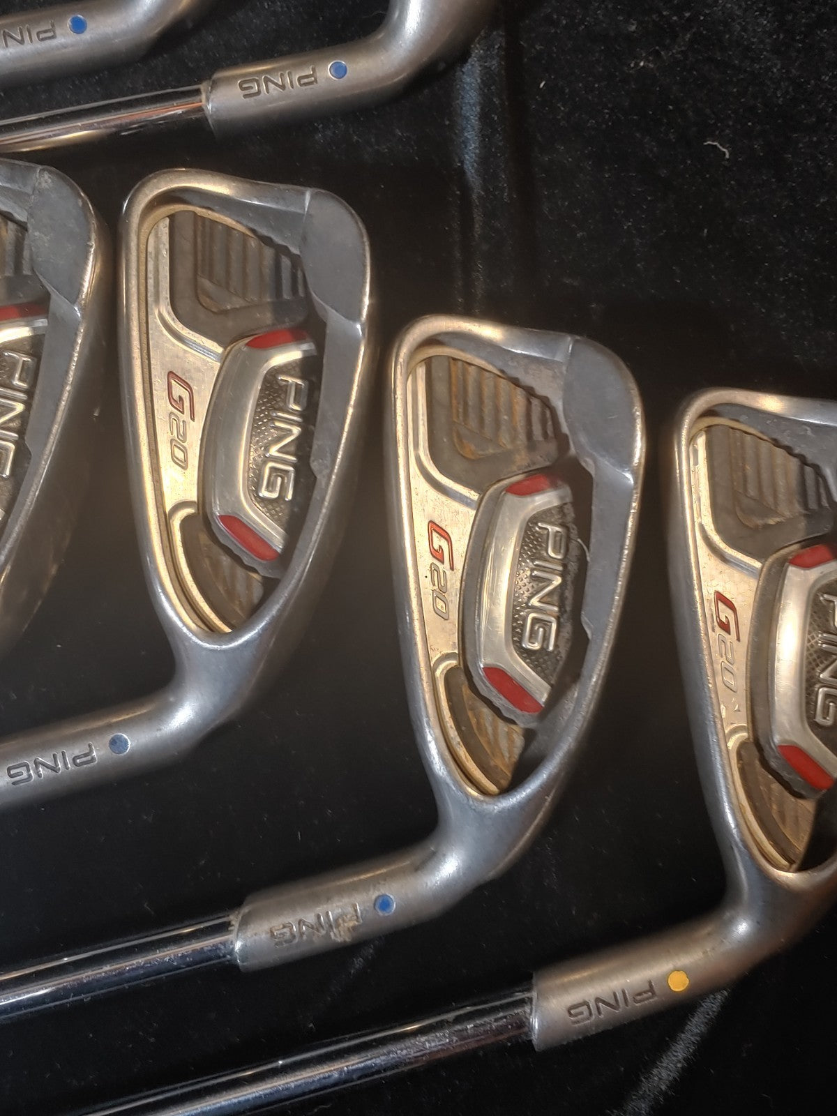 Ping G20 Iron Set 8 Golf CLUBS 4-9, W, S Mix Dot Reg Flex RH Irons Steel