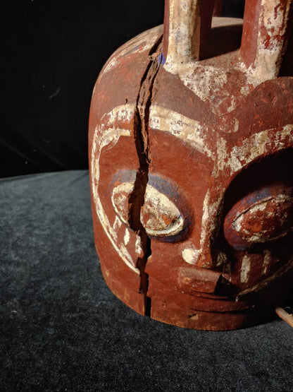 Eppa Wood Helmet Mask, Nigeria, Circa Mid to Late 20th Century, 27" H X 11" W