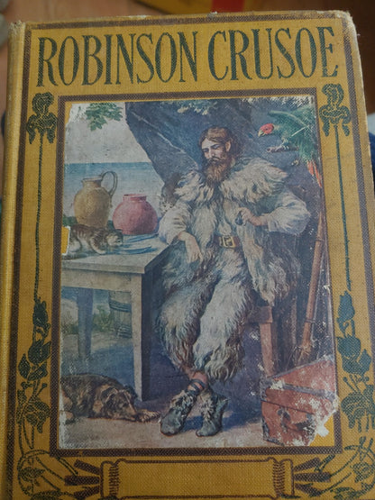 Robinson Crusoe by Daniel Defoe 1900's Kids Book W. B. Conkey