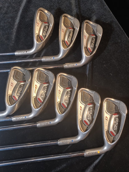 Ping G20 Iron Set 8 Golf CLUBS 4-9, W, S Mix Dot Reg Flex RH Irons Steel